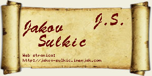 Jakov Šulkić vizit kartica